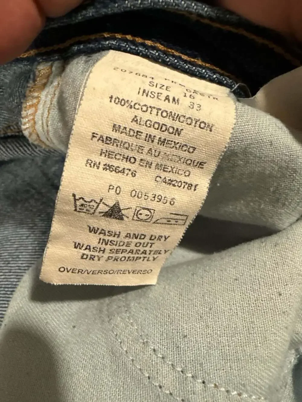 Vintage Tommy Hilfiger 100% Cotton Straight Leg Jeans Size 16 x 33 - Picture 6 of 8
